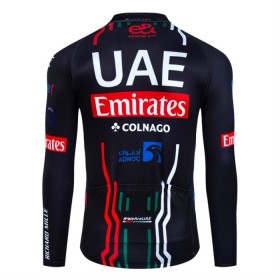 Wielershirt 2024 UAE TEAM EMIRATES Lange Mouw - Zwart